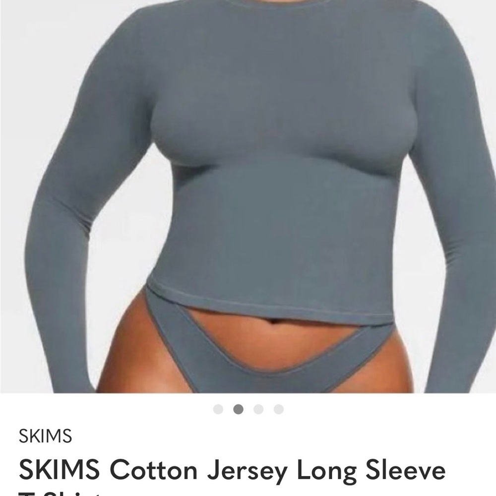 SKIMS Women's Cotton Jersey Long Sleeve Top